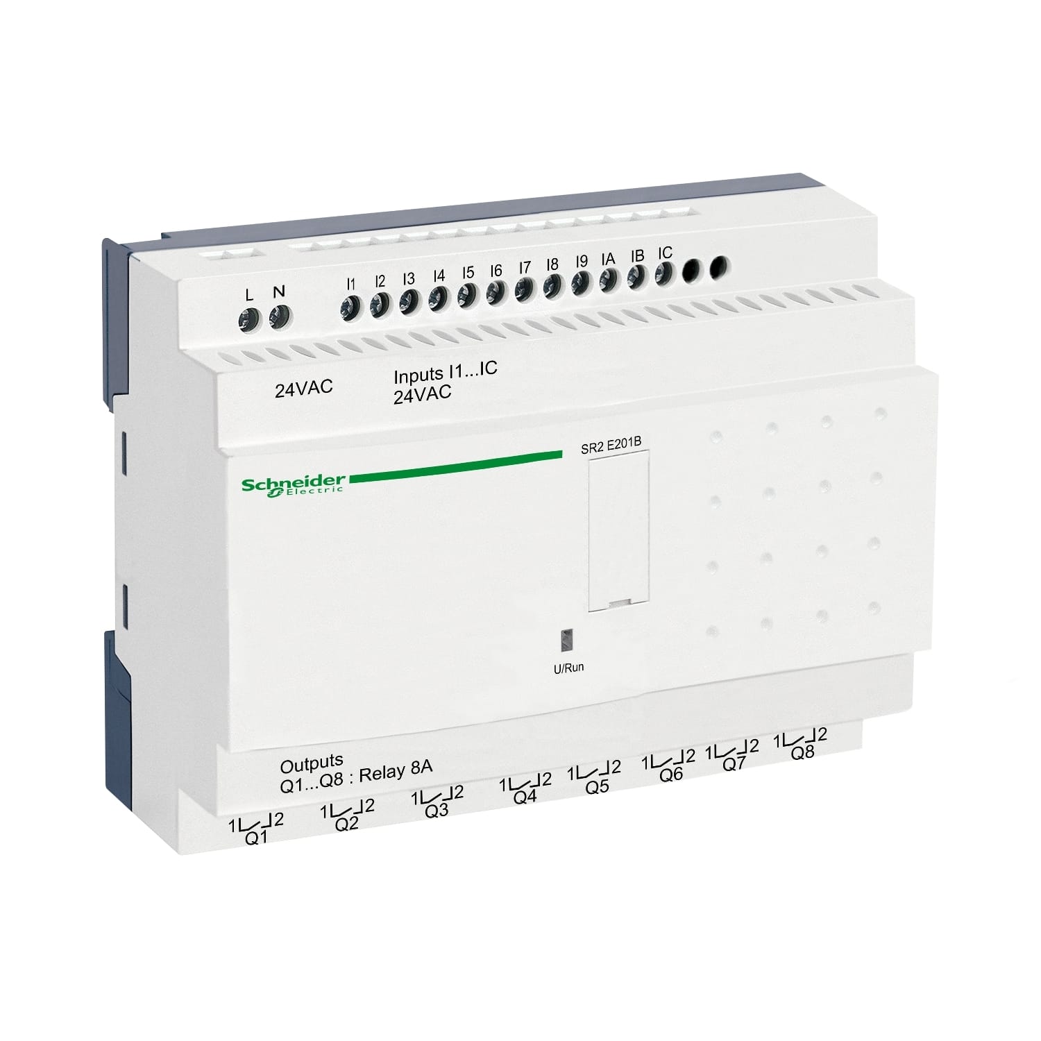 SCHNEIDER ELECTRIC - Smart relay compatto Zelio Logic - 20 I/O - 24 V CA - Orologio - S/display