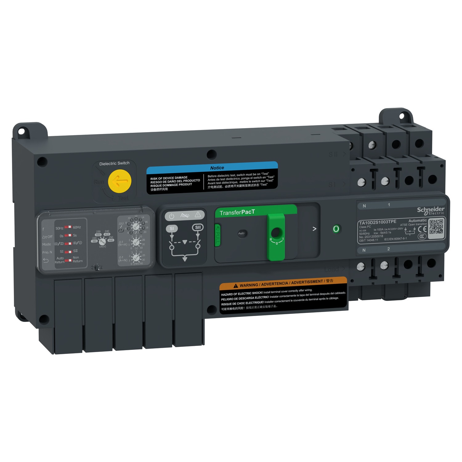 SCHNEIDER ELECTRIC - TransferPacT automatic 100A 230V 2P