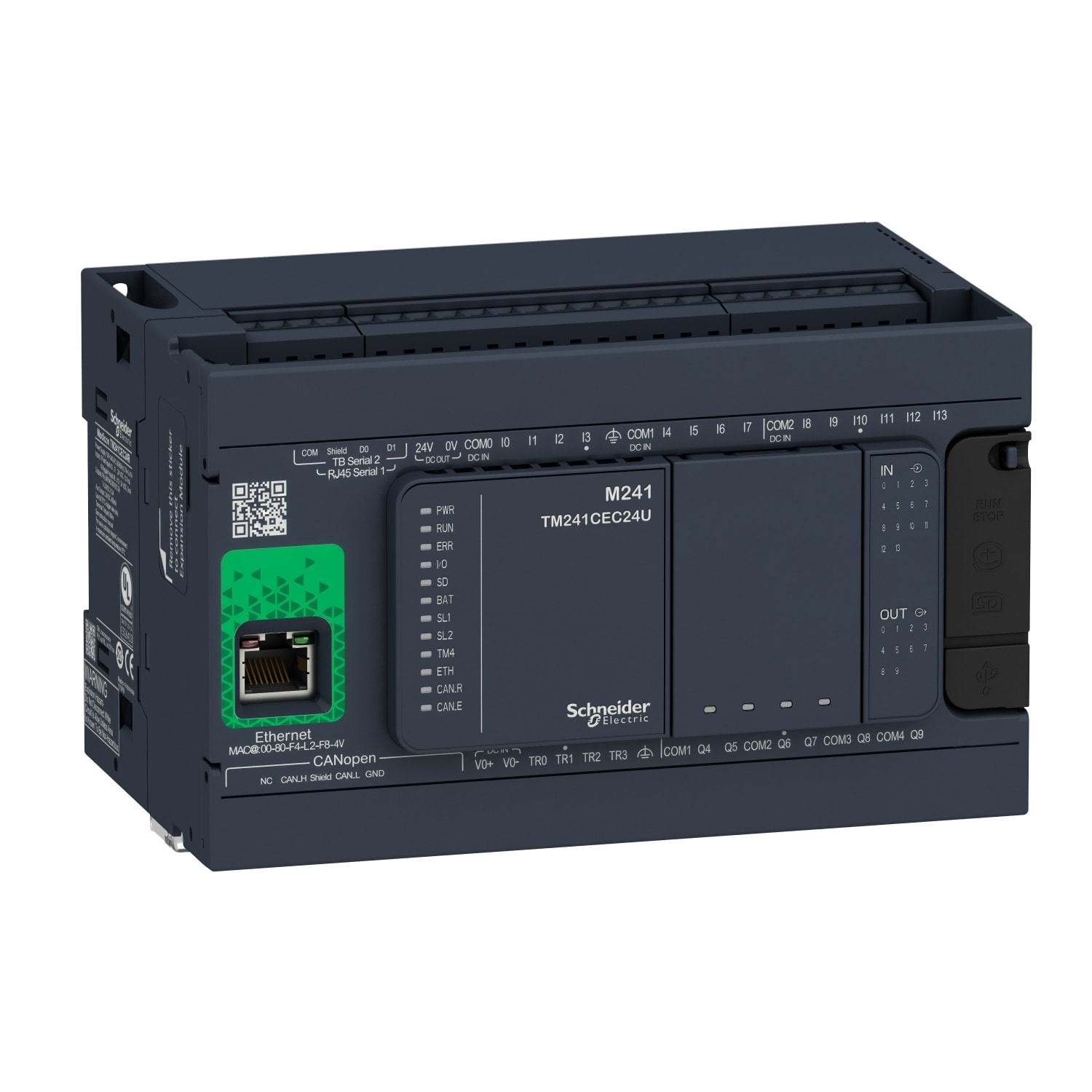 SCHNEIDER ELECTRIC - Controllore M241 24 I/O relè, Ethernet, CAN master