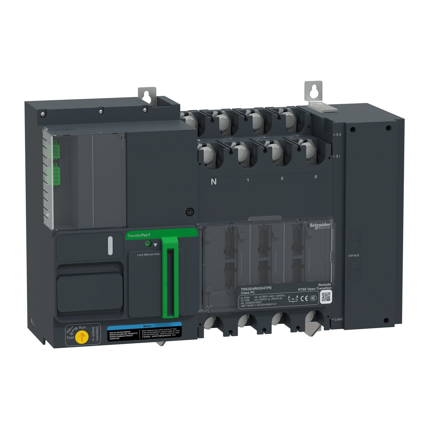 SCHNEIDER ELECTRIC - Commutatore di rete, TransferPacT, TransferPacT Remote, 4P, 400 A, 400 V