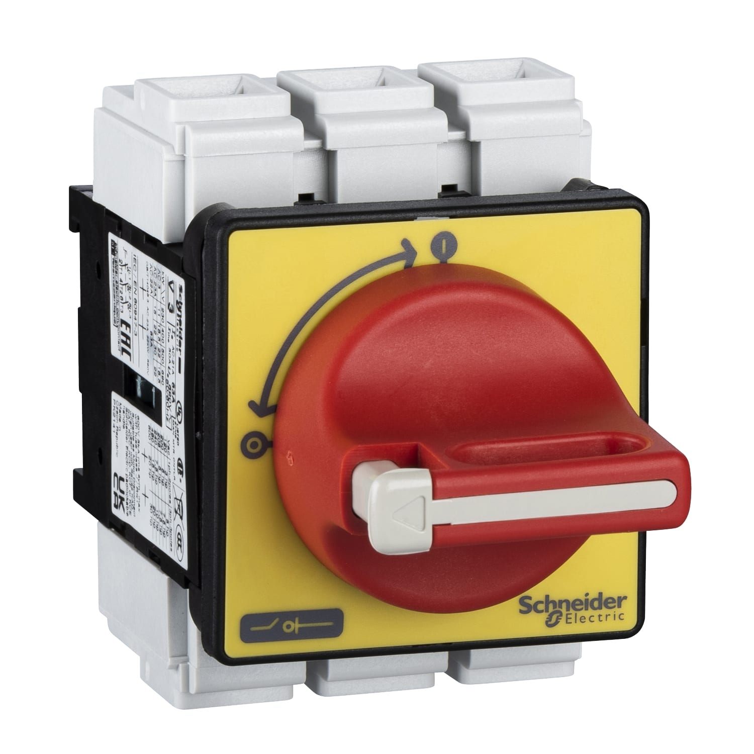 SCHNEIDER ELECTRIC - Interruttore sezionatore di emergenza Vario VCF - 3 poli - 63 A - manovra rossa lucchettabile
