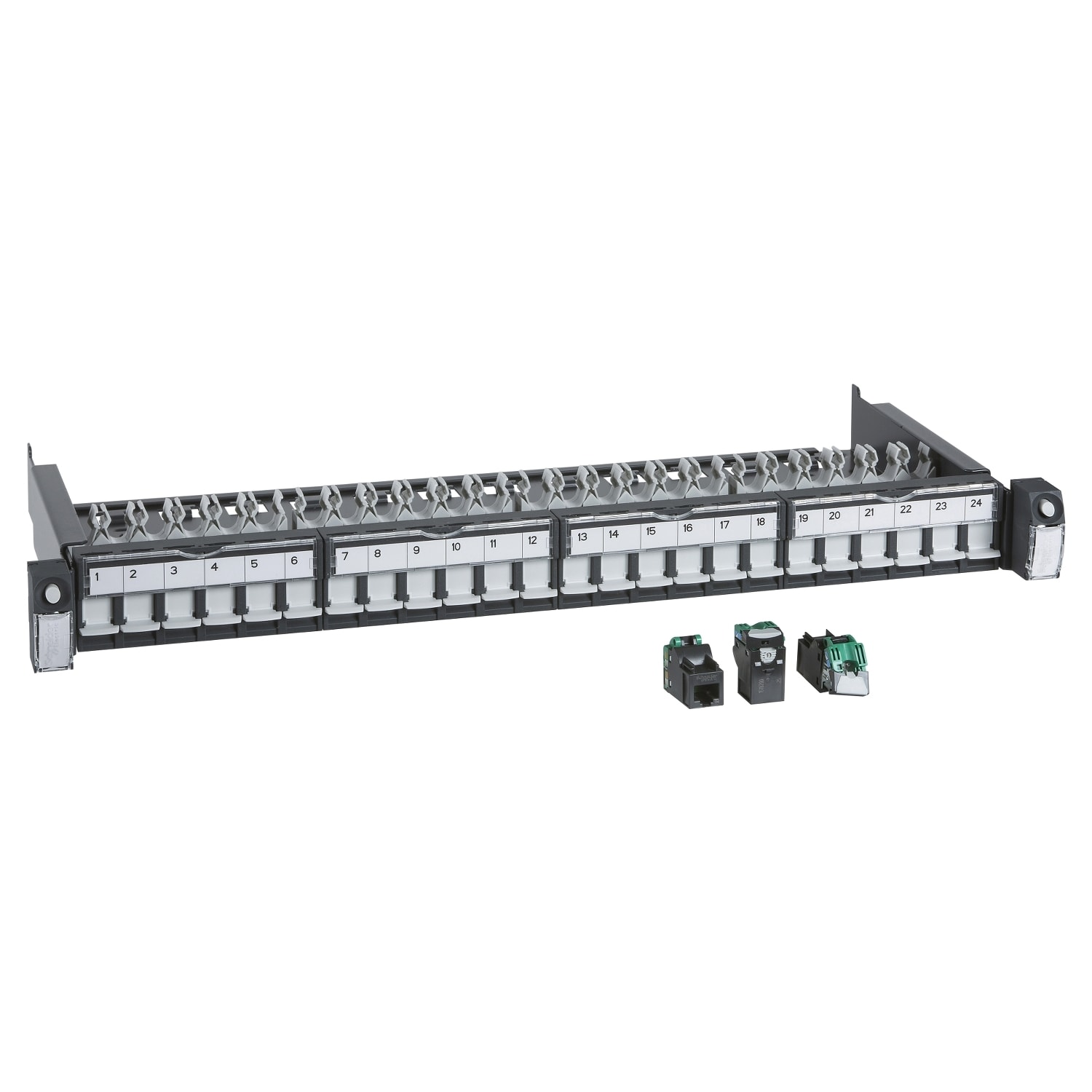 SCHNEIDER ELECTRIC - Patch Panel 19 pollici rack, Actassi Patch Panel equipaggiato, Cat.5e UTP