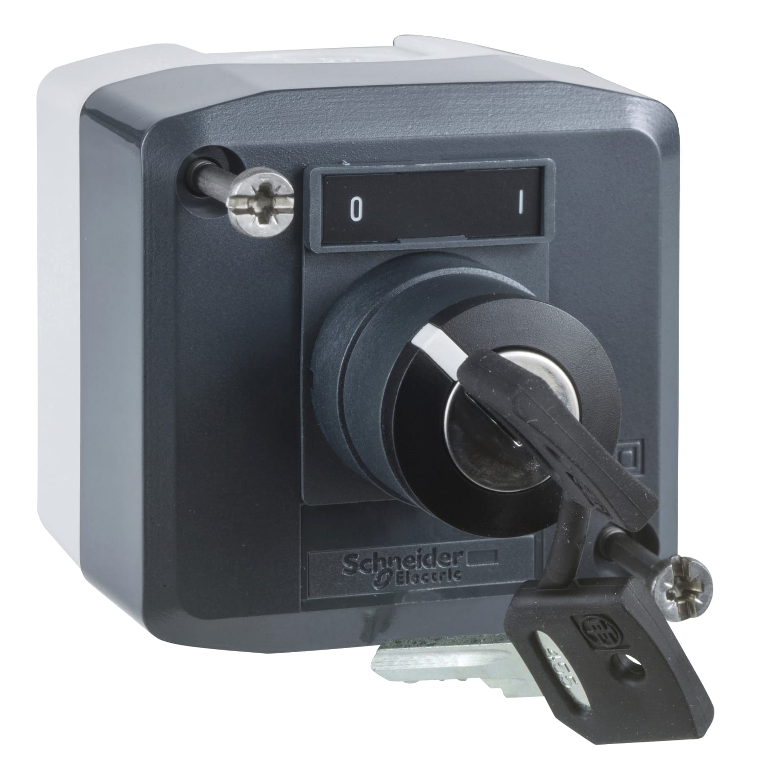 SCHNEIDER ELECTRIC - Pulsantiera XAL-D - funzione marcia o arresto - 1 NO + 1 NC - selettore a chiave