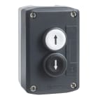 SCHNEIDER ELECTRIC - Pulsantiera, Harmony, in plastica, grigio scuro, 1 a filo ghiera con marcatura FRECCIA SU 1 a filo ghiera GIÙ, 22 mm, ad impulso,  UL CSA