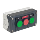 SCHNEIDER ELECTRIC - Pulsantiera, Harmony, plastica, grigio scuro, 3 pulsanti a filo ghiera, verde NO, rosso NC, verde NO, 22 mm, ad impulso, portaetichetta,  UL CSA