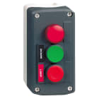 SCHNEIDER ELECTRIC - Pulsantiera completa, Harmony XALD, grigio scuro, pulsanti verde a filo/rosso a filo Ø22 mm e lampada spia rossa