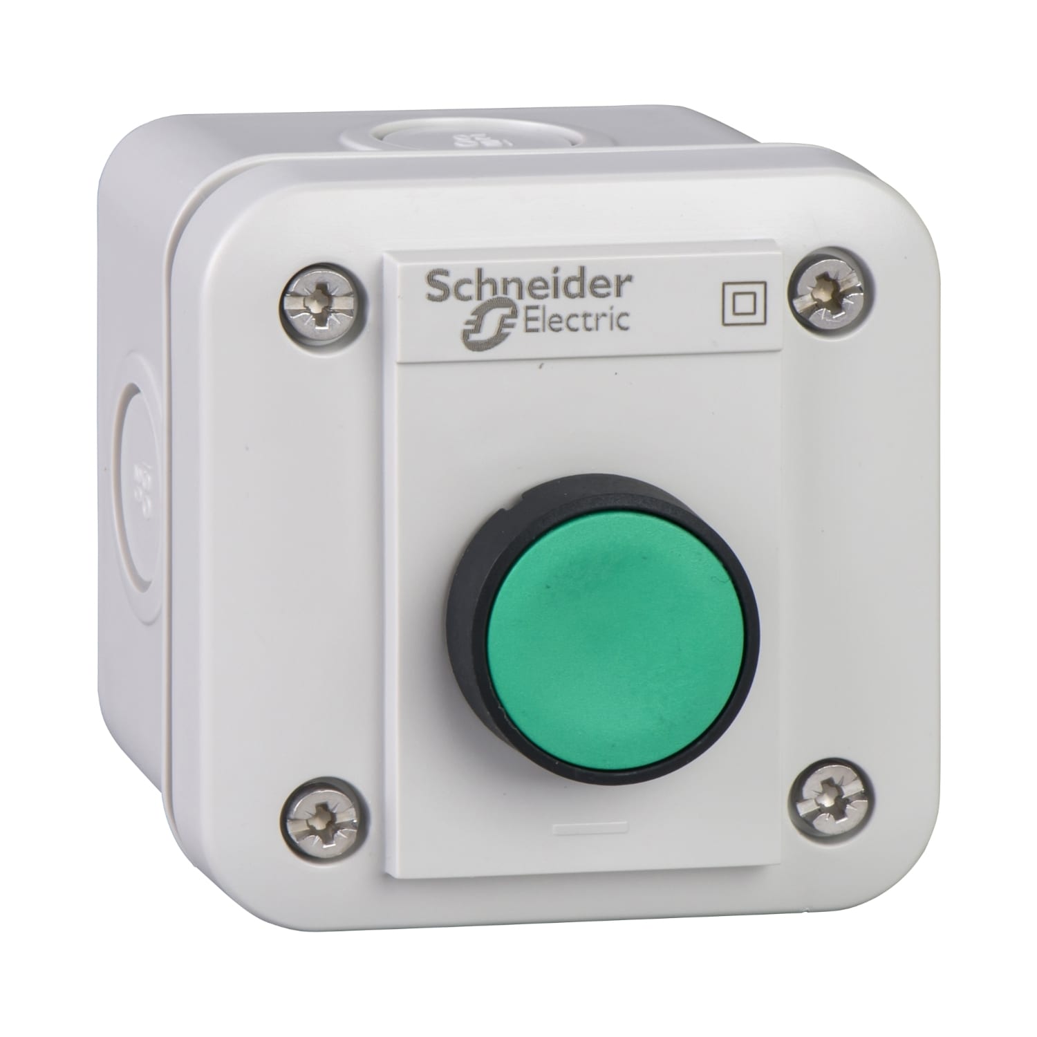 SCHNEIDER ELECTRIC - Pulsantiera XAL-E - 1 pulsante sporgente - ad impulso - verde - 1 NO