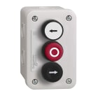 SCHNEIDER ELECTRIC - Pulsantiera completa, Harmony XALE, in plastica, grigio chiaro, 3 pulsanti a filo ghiera con marcatura, 22 mm, ritorno a molla