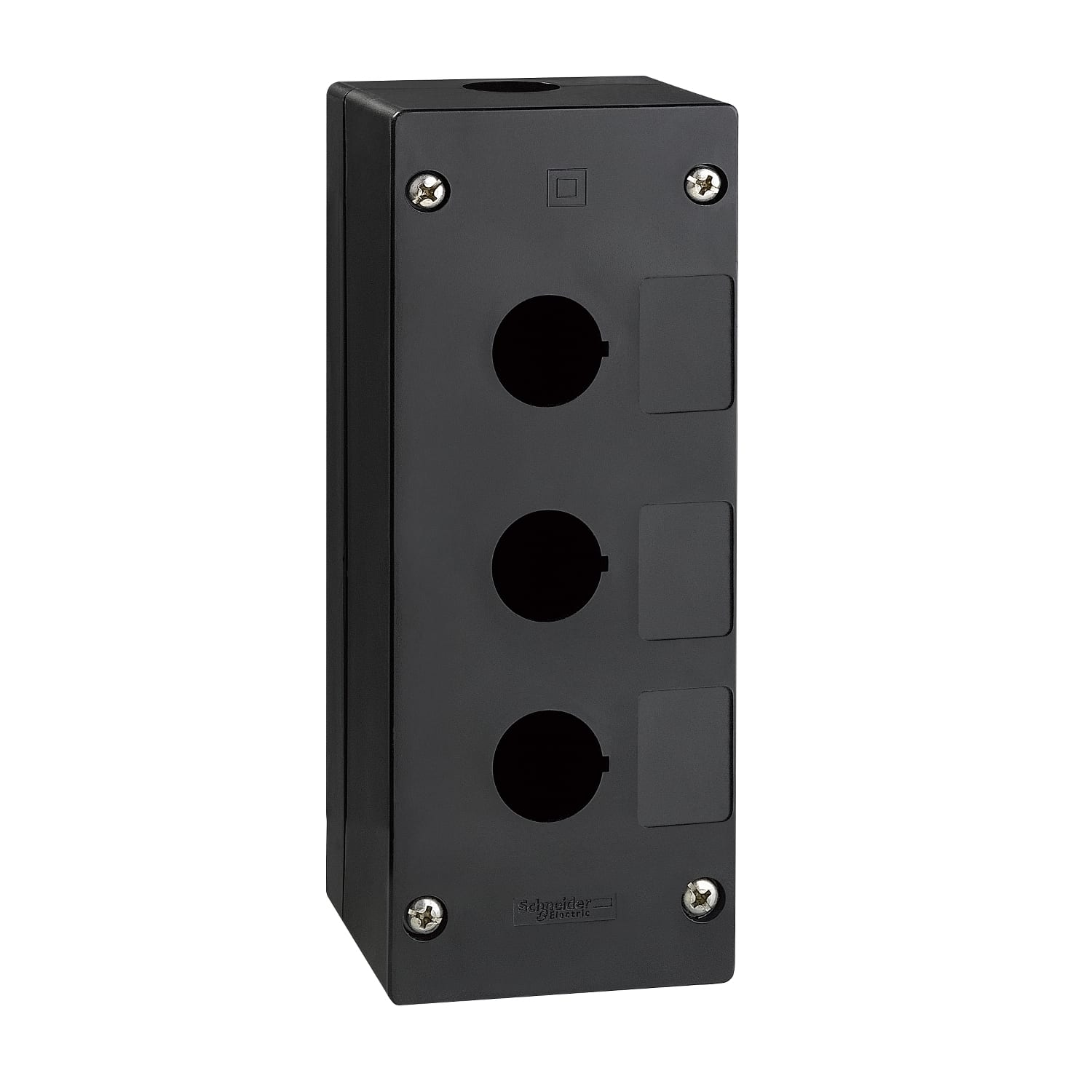 SCHNEIDER ELECTRIC - Pulsantiera vuota ambienti aggressivi - nero - 3 fori - 3 fori