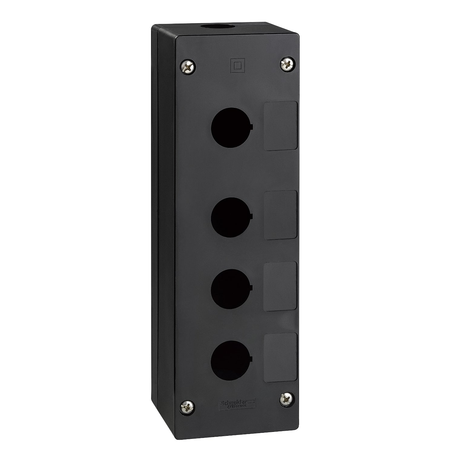 SCHNEIDER ELECTRIC - Pulsantiera vuota ambienti aggressivi - nero - 4 fori - 4 fori