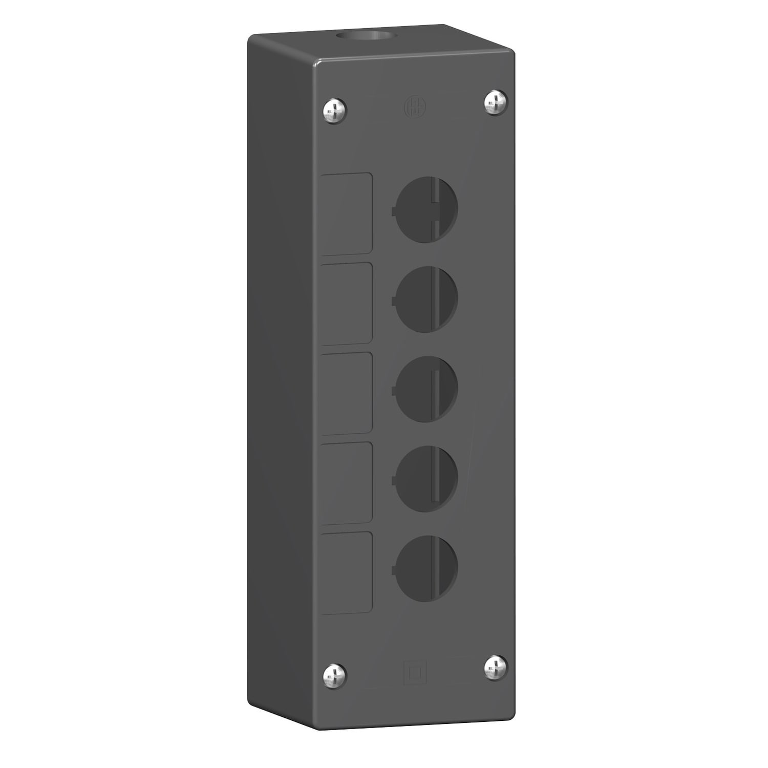 SCHNEIDER ELECTRIC - Pulsantiera vuota ambienti aggressivi - nero - 5 fori - 5 fori