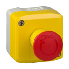 SCHNEIDER ELECTRIC - Pulsantiera GIALLA - 1 pulsante a fungo rosso Ø40 sgancio a rotazione 1NC