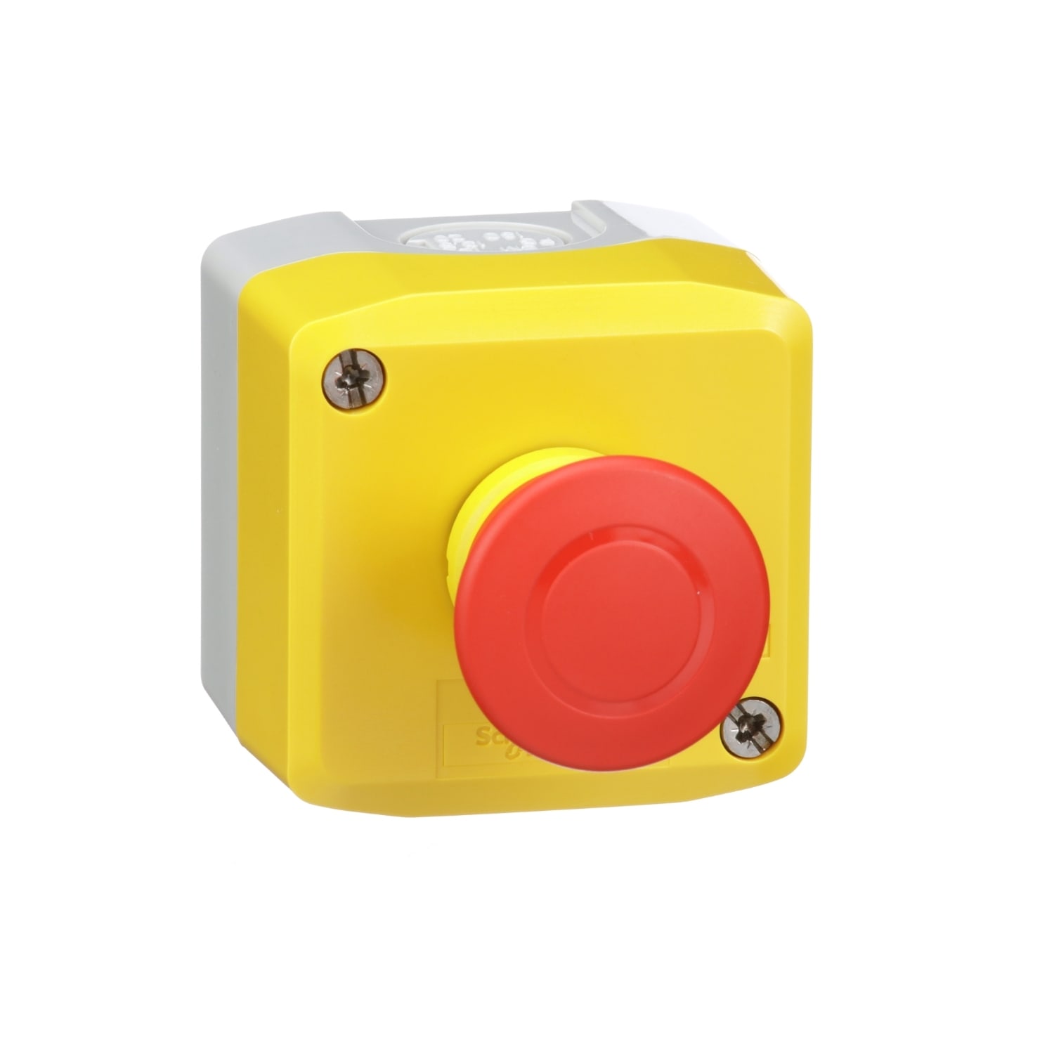 SCHNEIDER ELECTRIC - Pulsantiera, Harmony XALD, XALK, plastica, gialla, 1 fungo rosso di 40 mm, arresto di emergenza, premere pull 1 NC, senza marcatura,  UL CSA