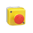 SCHNEIDER ELECTRIC - Pulsantiera, Harmony XALD, XALK, plastica, gialla, 1 fungo rosso di 40 mm, arresto di emergenza, premere pull 1 NC, senza marcatura,  UL CSA