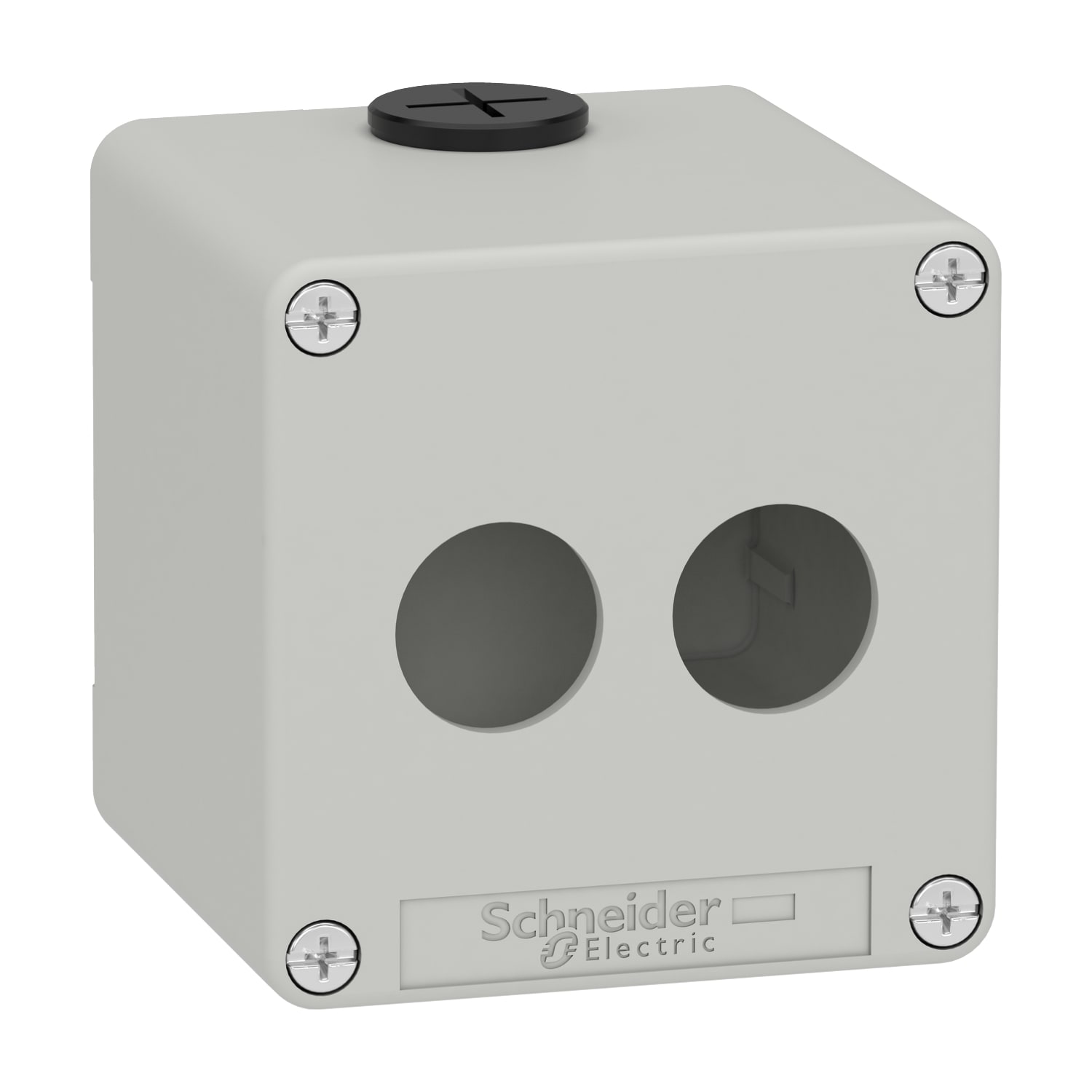 SCHNEIDER ELECTRIC - Pulsantiera in metallo grigia  M20 2 fori 22MM 80X80X77 UL CSA