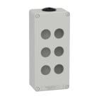 SCHNEIDER ELECTRIC - Pulsantiera in metallo grigia  M25 6 fori 22MM 80X175X51,5 UL CSA