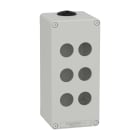 SCHNEIDER ELECTRIC - Pulsantiera in metallo grigia  M25 6 fori 22MM 80X175X77 UL CSA