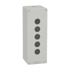 SCHNEIDER ELECTRIC - Pulsantiera in metallo grigia  M25 5 fori 22MM 80X220X77 UL CSA