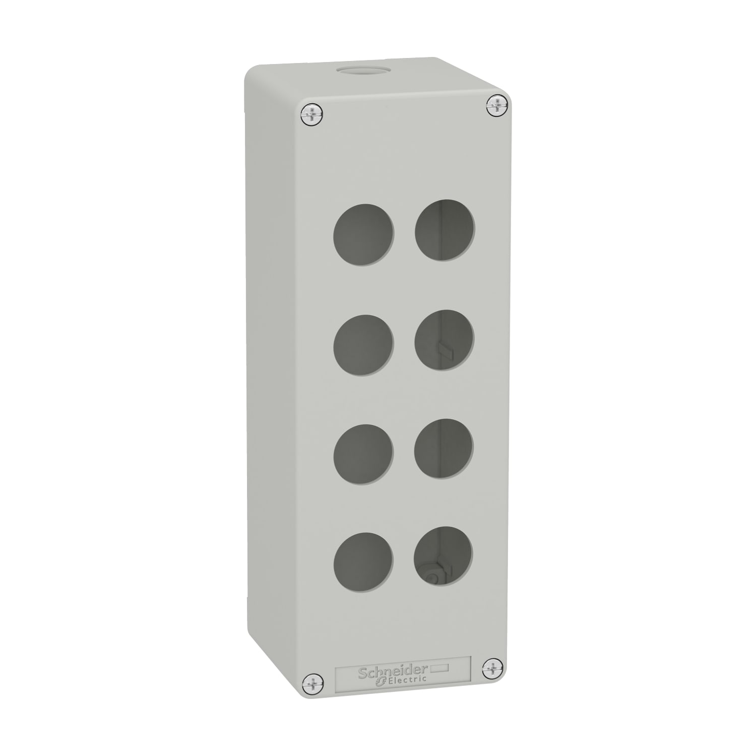 SCHNEIDER ELECTRIC - Pulsantiera in metallo grigia  M25 8 fori 22MM 80X220X77 UL CSA