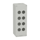 SCHNEIDER ELECTRIC - Pulsantiera in metallo grigia  M25 8 fori 22MM 80X220X77 UL CSA