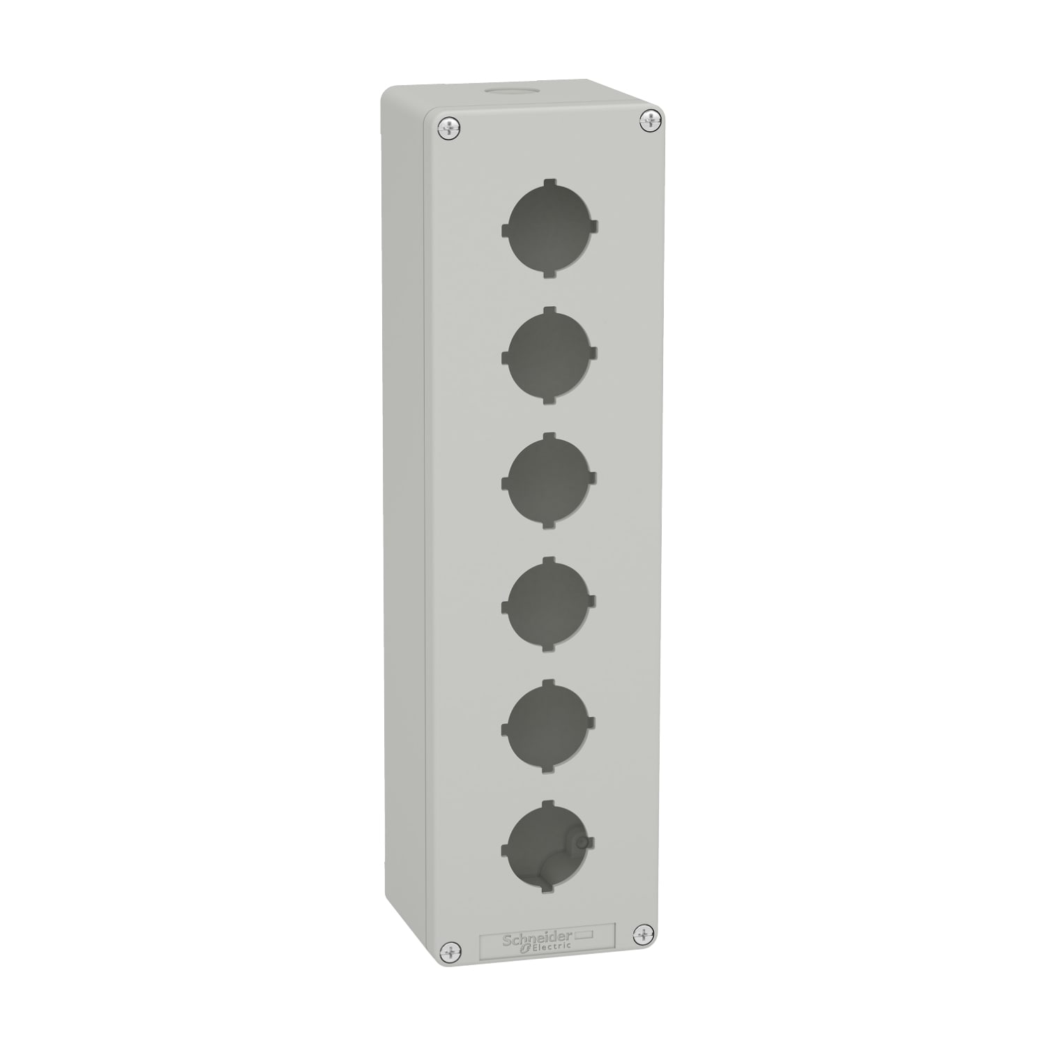 SCHNEIDER ELECTRIC - Pulsantiera in metallo grigia  M32 6 fori 30MM  80X310X77 UL CSA