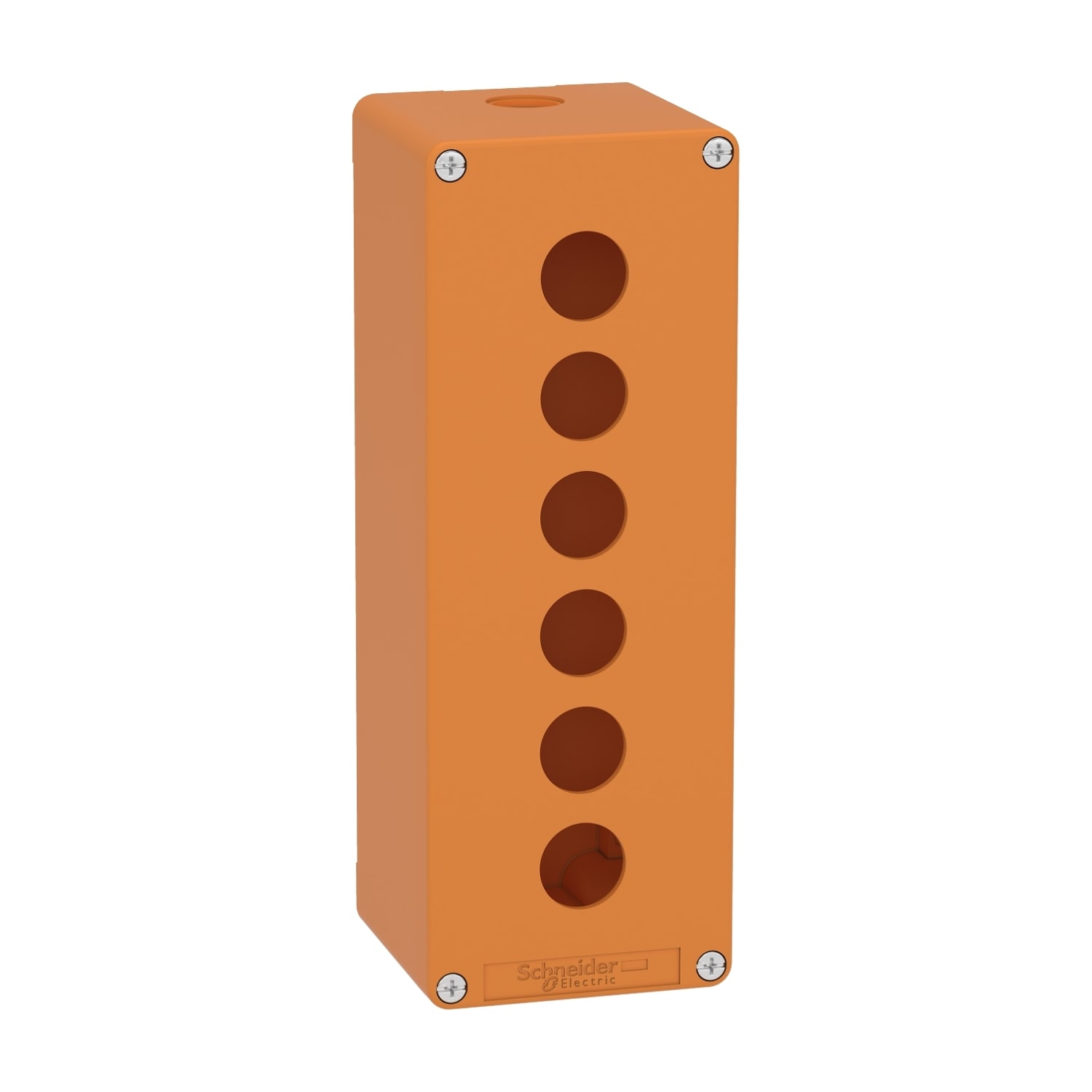 SCHNEIDER ELECTRIC - Pulsantiera vuota arancio  M25 6 fori 22MM 80X220X77 UL CSA
