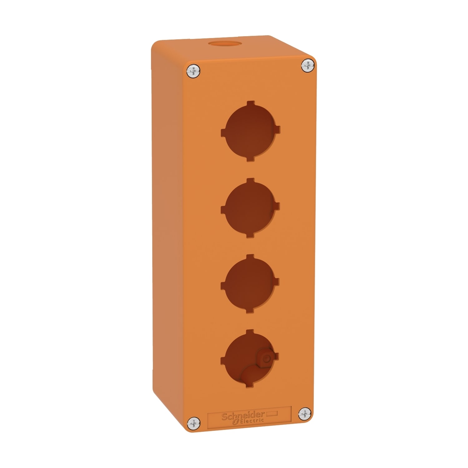 SCHNEIDER ELECTRIC - Pulsantiera vuota arancio  M25 4 fori 30MM  80X220X77 UL CSA