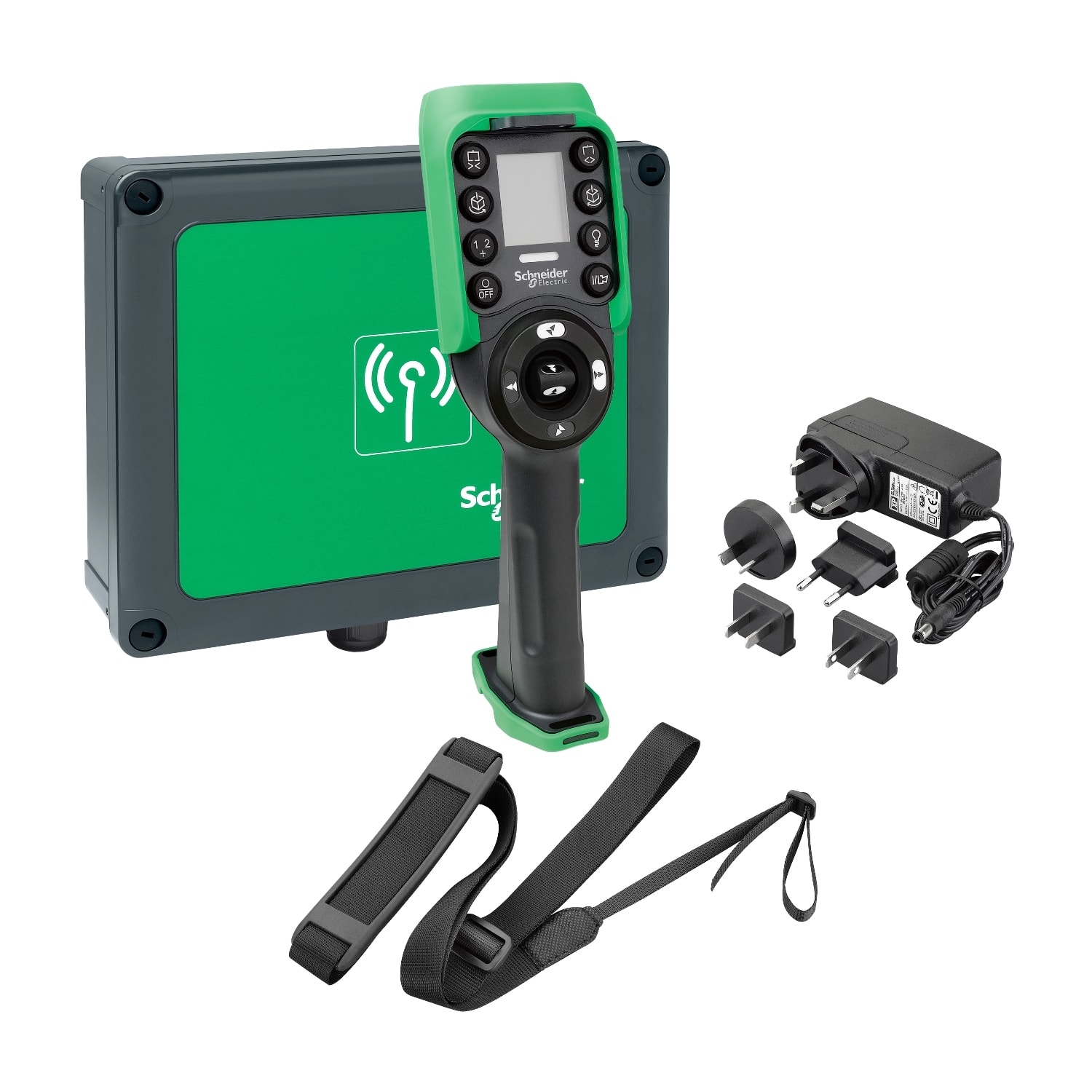 SCHNEIDER ELECTRIC - Kit XARS12D18W + caricabatteria + tracolla + cavo USB/RJ45 + software config