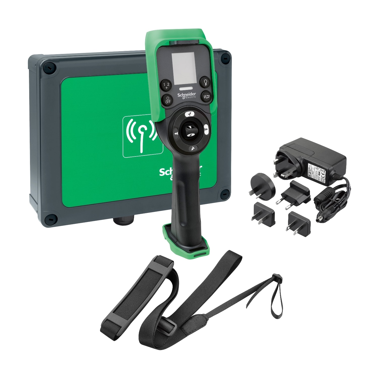 SCHNEIDER ELECTRIC - Kit XARS8D18W + caricabatteria + tracolla + cavo USB/RJ45 + software config