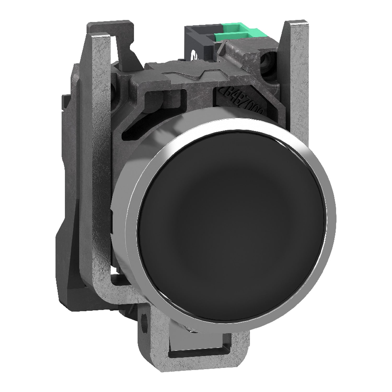SCHNEIDER ELECTRIC - Pulsante, Harmony XB4, metallo, filoghiera, nero, 22 mm, ad impulso, senza marcatura, 1 NO, contatti Push-in