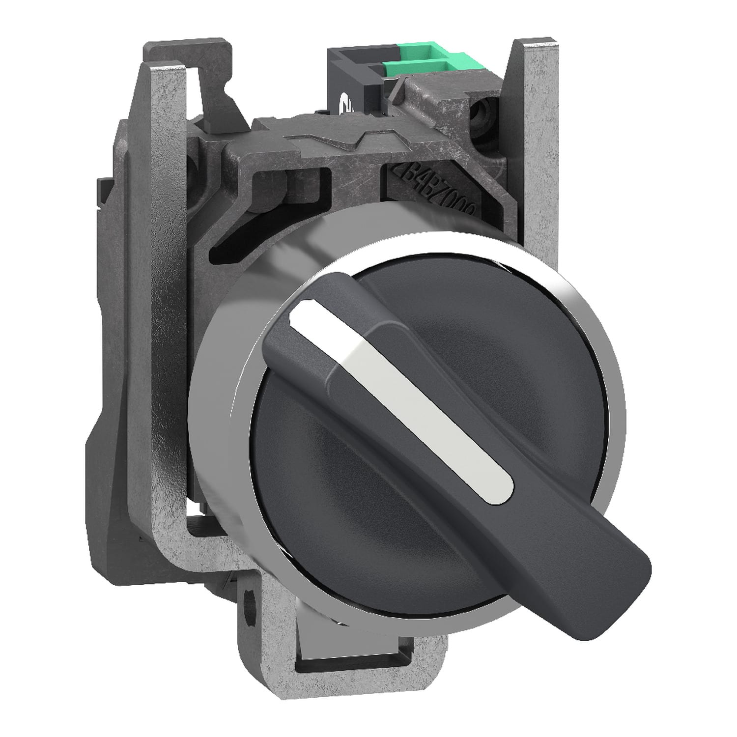 SCHNEIDER ELECTRIC - Selettore a leva, Harmony XB4, metallo, nero, 22 mm, 2 posizioni, ad impulso da destra a sinistra, 1 NO, Push-in