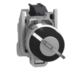 SCHNEIDER ELECTRIC - Selettore a chiave, Harmony XB4, metallo, nero, 22mm, chiave 455, 2 posizioni fisse, 1 NO