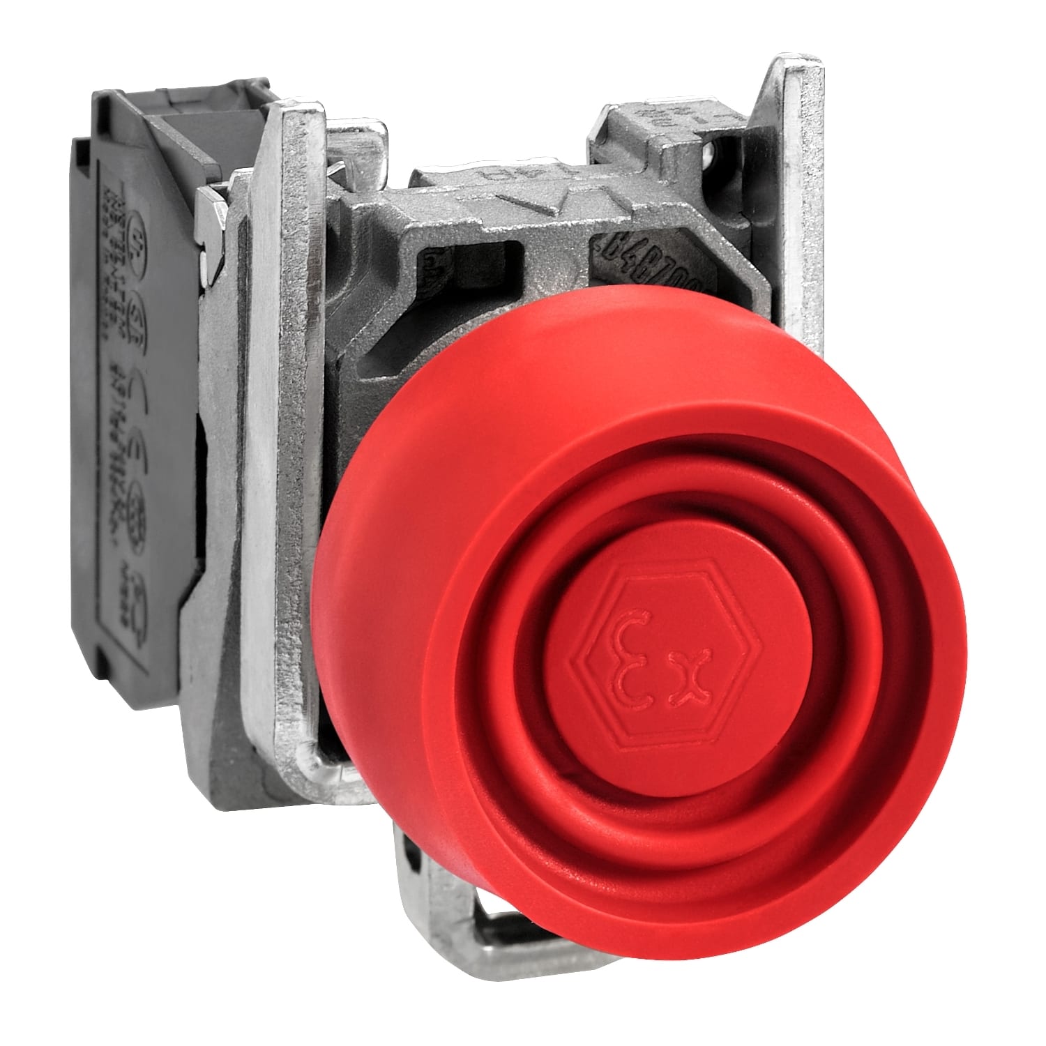 SCHNEIDER ELECTRIC - Pulsante rosso Ø22 - con ritorno - 1 NC - ATEX