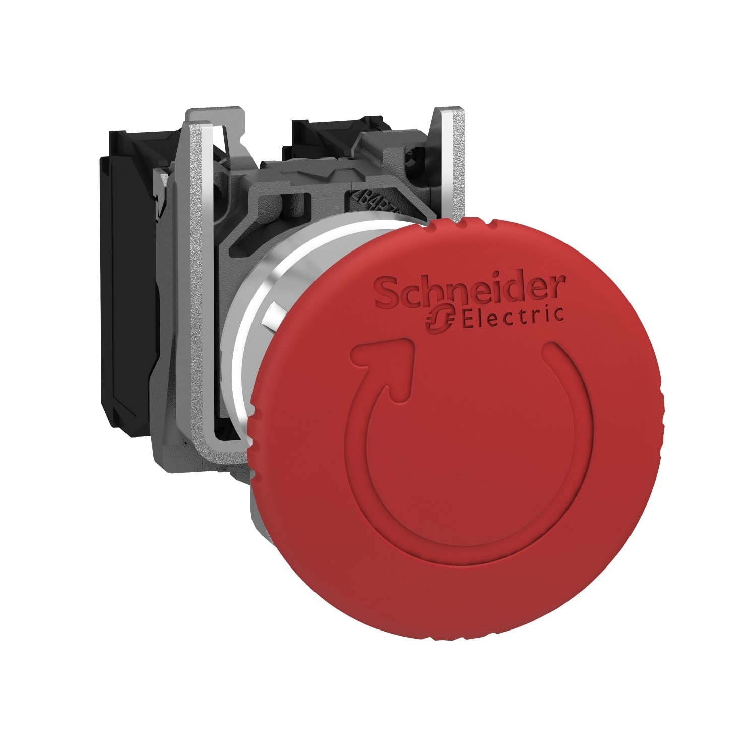 SCHNEIDER ELECTRIC - Pulsante arresto emergenza Ø22 testa fungo Ø40 rosso sblocco a rotazione 2NC+1NO