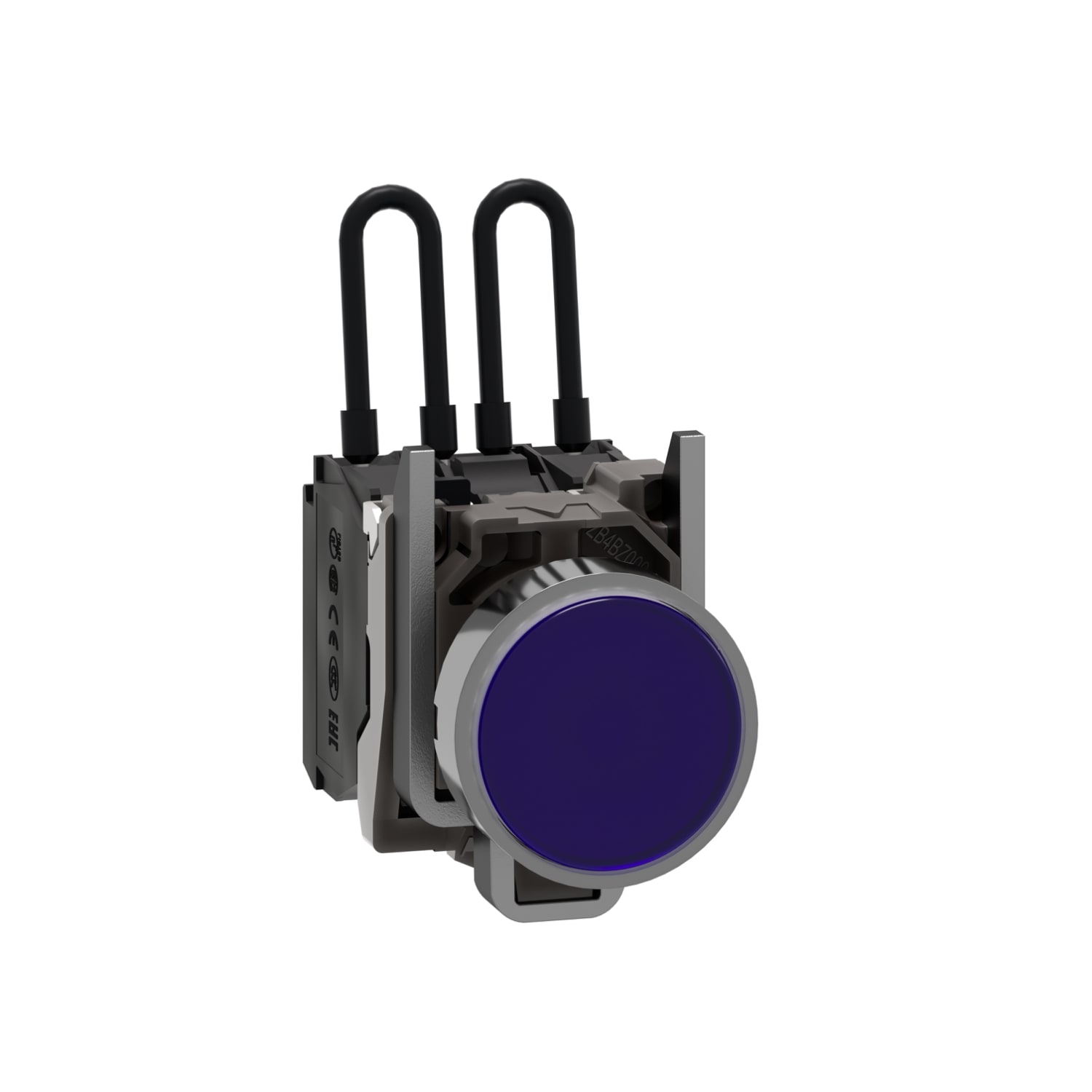 SCHNEIDER ELECTRIC - Pulsante di test lampada spia blu 110 120Vac- LED universale- Ø22