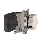 SCHNEIDER ELECTRIC - Pulsante luminoso bianco Ø22 - filoghiera ad impulso - 250V - 1NO+1NC