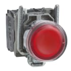 SCHNEIDER ELECTRIC - Pulsante luminoso rosso Ø22 - filoghiera ad impulso - 250V - 1NO+1NC