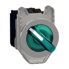 SCHNEIDER ELECTRIC - Selettore luminoso verde filopannello 2 posizioni fisse 120VAC 1NO+1NC - LED universale- Ø30