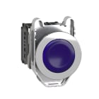 SCHNEIDER ELECTRIC - Pulsante luminoso blu filopannello 230 VAC 1NO+1NC - LED universale- Ø30