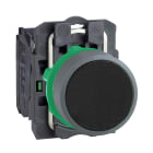 SCHNEIDER ELECTRIC - Pulsante nero 1NO ghiera grigia