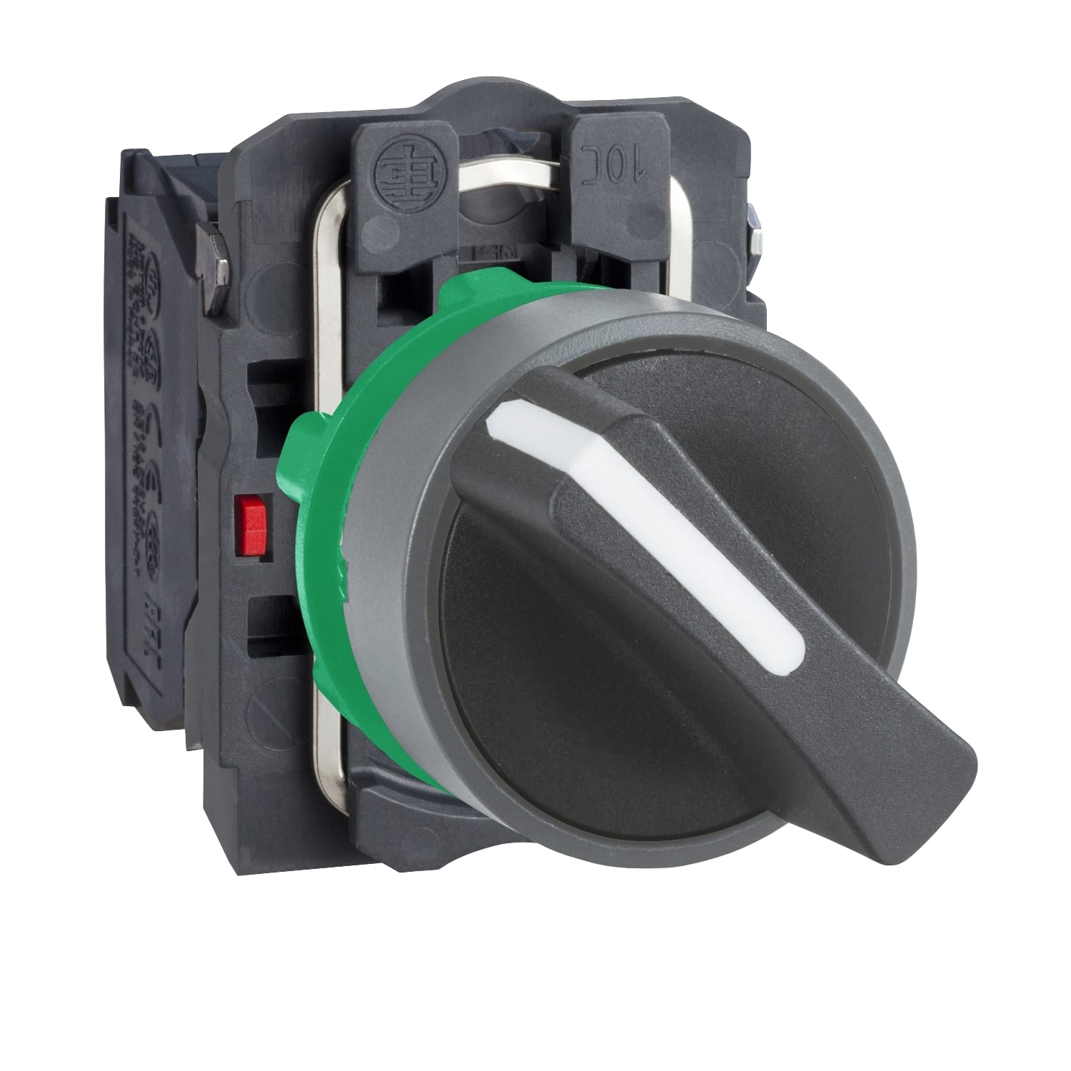 SCHNEIDER ELECTRIC - Selettore a leva Harmony XB5, 2 posizioni fisse 1 NO a vite ghiera grigia