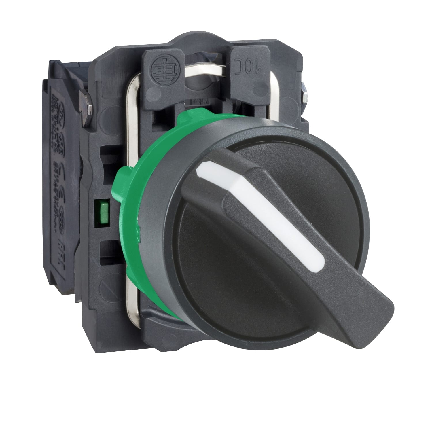 SCHNEIDER ELECTRIC - Selettore, Harmony XB5, plastica, nero, 22 mm, 2 posizioni, fisso, 2 NO