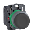 SCHNEIDER ELECTRIC - Pulsante nero ghiera grigia