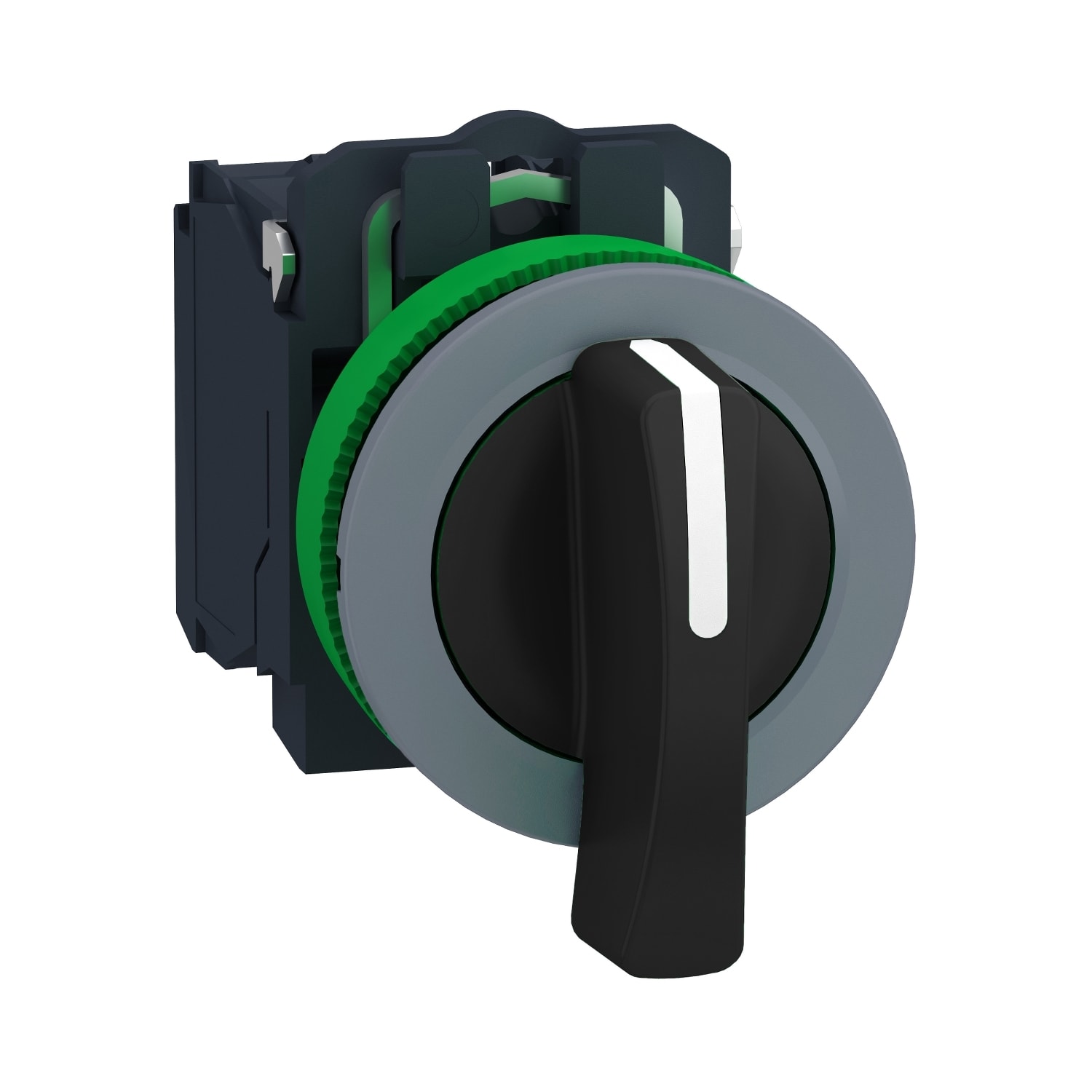 SCHNEIDER ELECTRIC - Selettore, Harmony XB5, filopannello, 30mm, 2 posizioni fisse, leva lunga, 1 NO, ghiera grigia