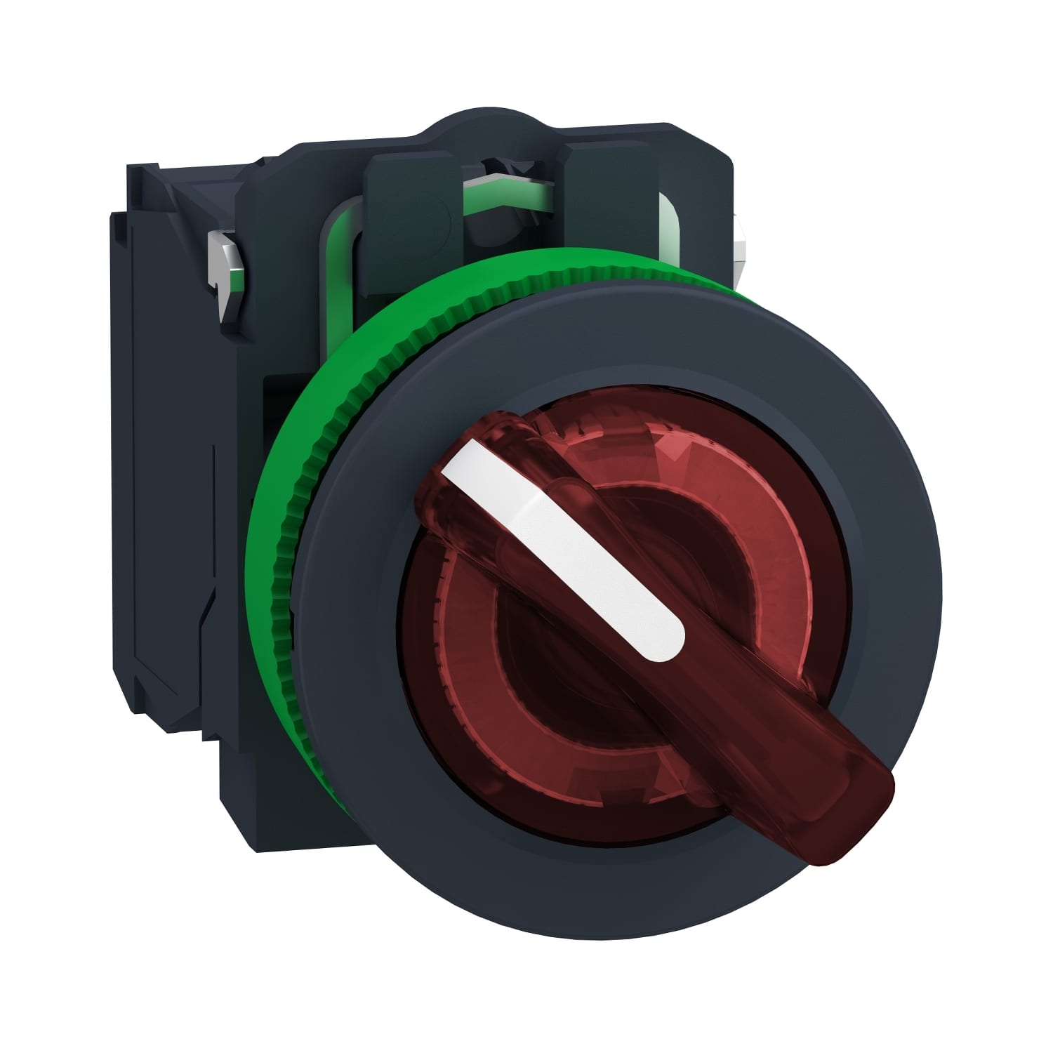 SCHNEIDER ELECTRIC - Selettore luminoso rosso 2 pos.filopannello Ø30 120VAC NO+NC- LED universale