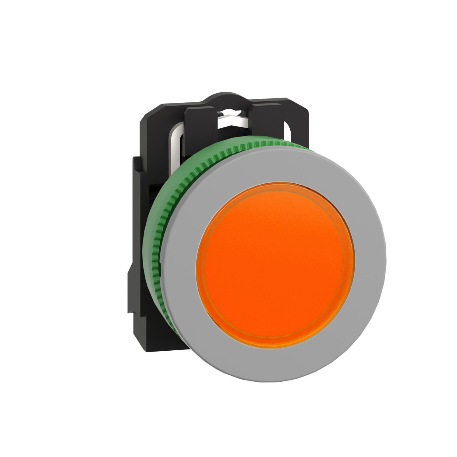SCHNEIDER ELECTRIC - Lampada spia arancione 24Vac/dc filopannello - Ø30 - LED universale - ghiera grigia - Ø30 - LED universale