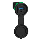 SCHNEIDER ELECTRIC - Porta USB da pannello, Harmony XB5, porta 3.0, plastica, 22 mm, per jack interfaccia USB tipo A, copertura in gomma