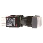 SCHNEIDER ELECTRIC - Pulsante luminoso bianco Ø16 - sporgente ad impulso - 24V - 1NO+1NC