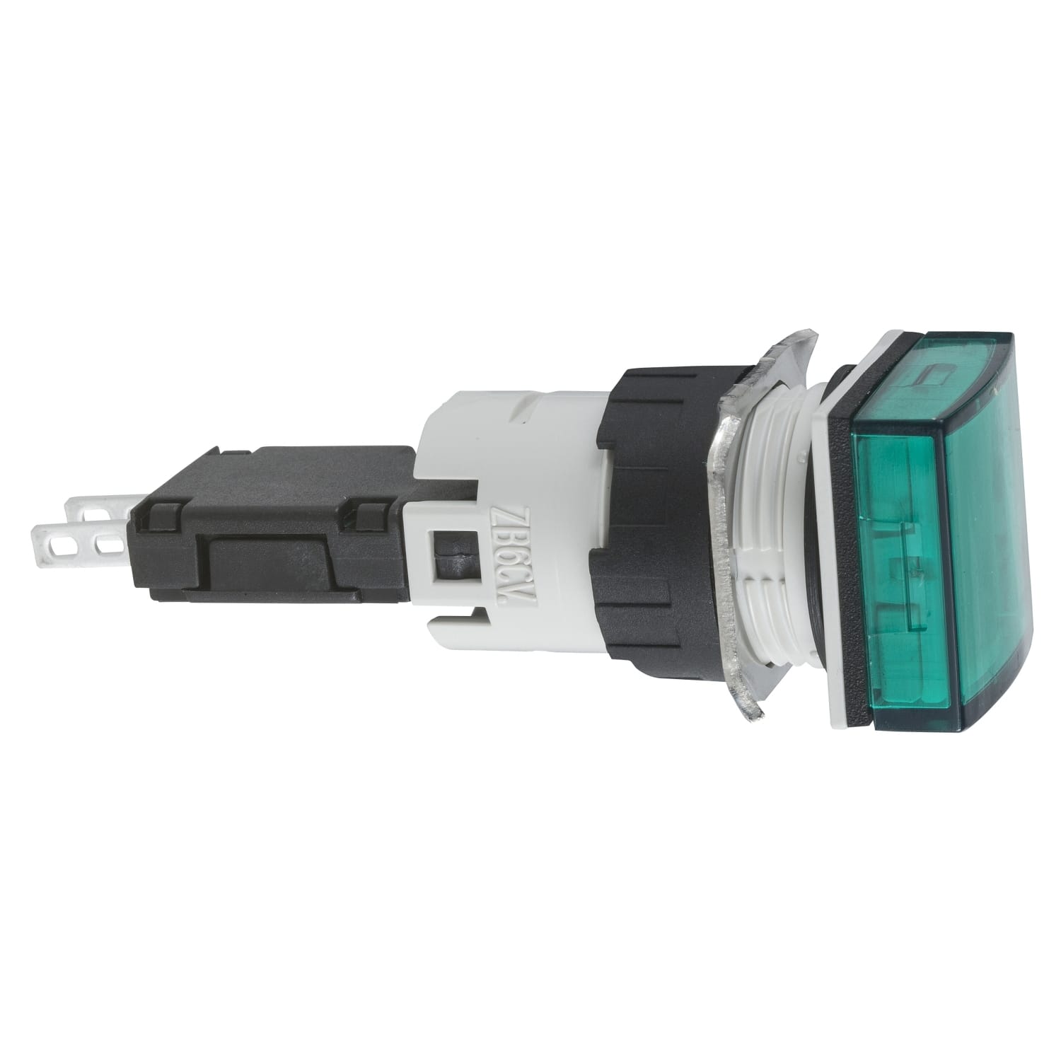 SCHNEIDER ELECTRIC - Lampada spia quadrata Ø16 - IP65 - verde - LED integrato - 24V