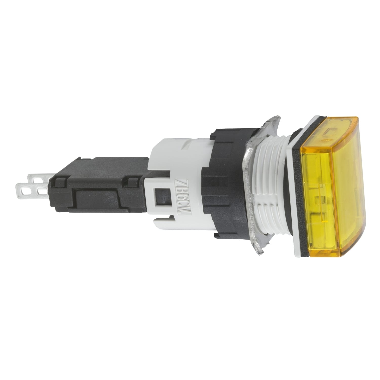 SCHNEIDER ELECTRIC - Lampada spia quadrata Ø16 - IP65 - gialla - LED integrato - 24V